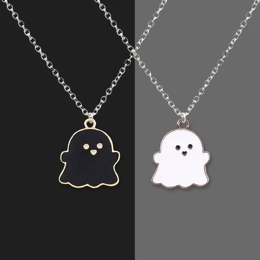 Cute ghosts couple necklaces