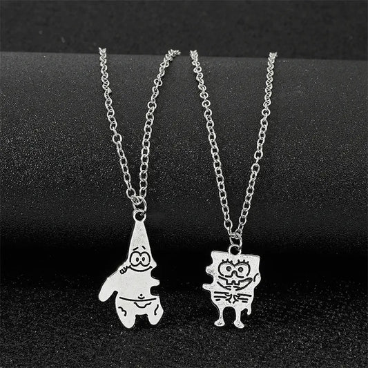 SpongeBob & Patrick funny couples necklaces