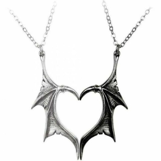 Dragon wings couples necklaces